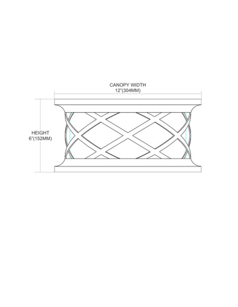 ELK Lighting Barrington Gate 2-Light Flush Mount - 42037/2