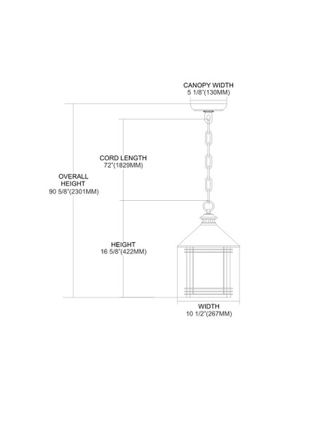 ELK Lighting Blackwell 1-Light Hanging - 42103/1