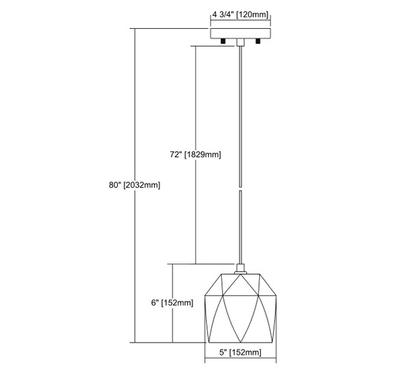 ELK Lighting Urban Form 1-Light Mini Pendant - 45330/1