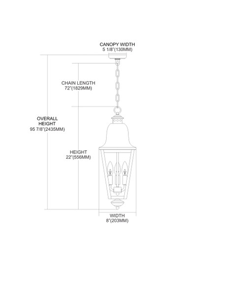 ELK Lighting Forged Brookridge 3-Light Hanging - 47104/3