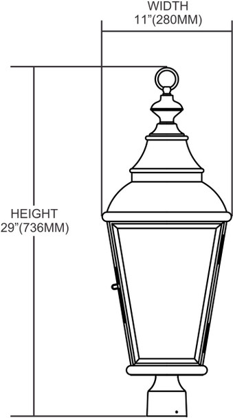 ELK Lighting Bristol 3-Light Post Mount - 5217-C