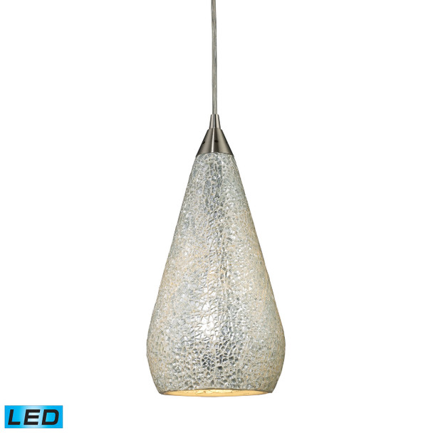 ELK Lighting Curvalo 1-Light Mini Pendant - 546-1SLV-CRC-LED