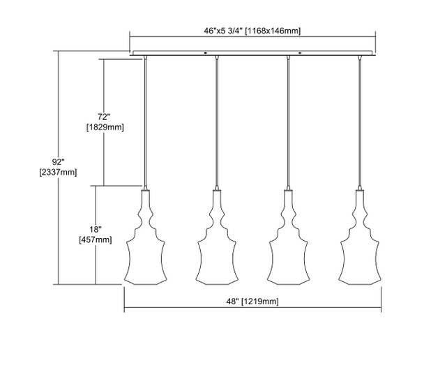 ELK Lighting Alora 4-Light Pendant - 56502/4LP