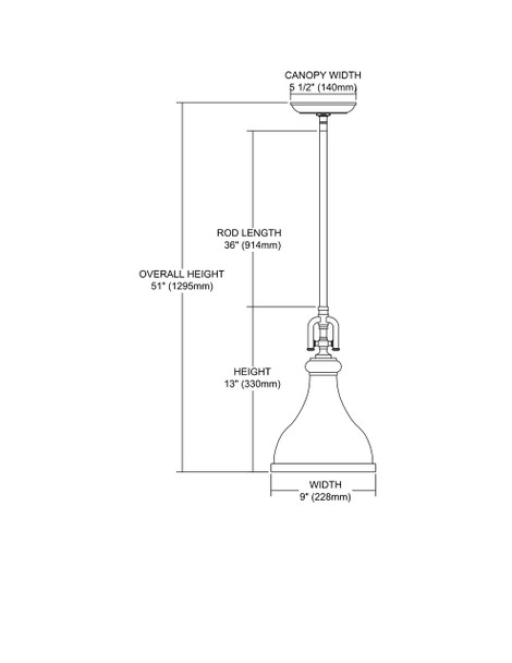 ELK Lighting Rutherford 1-Light Mini Pendant - 57030/1