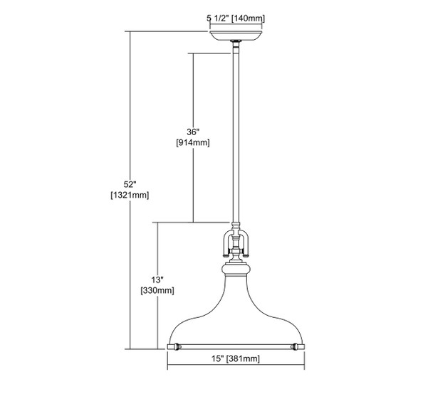 ELK Lighting Rutherford 1-Light Pendant - 57082/1