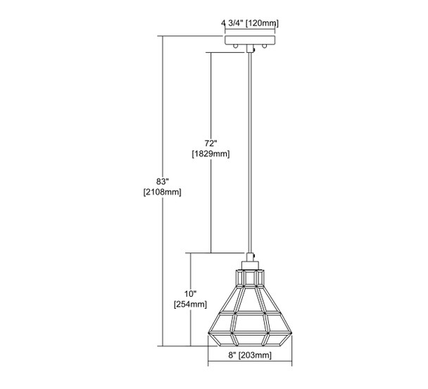 ELK Lighting Window Pane 1-Light Mini Pendant - 57126/1