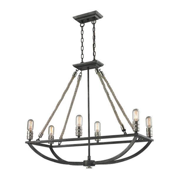 ELK Lighting Natural Rope 6-Light Chandelier - 63055-6