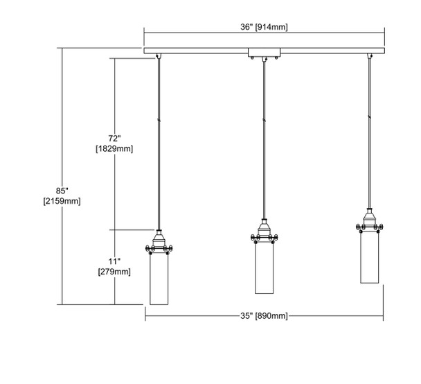 ELK Lighting Fulton 3-Light Mini Pendant - 66326/3L