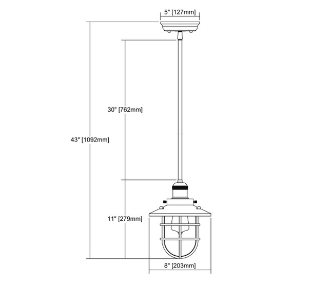 ELK Lighting Seaport 1-Light Mini Pendant - 66354/1