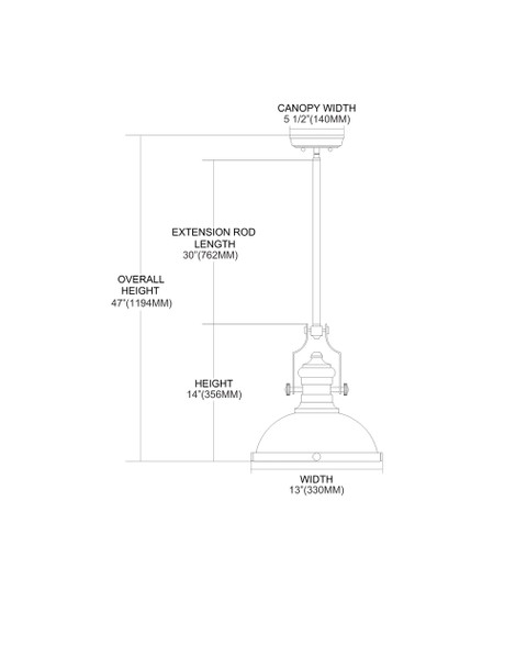 ELK Lighting  1-Light Pendant - 66564-1