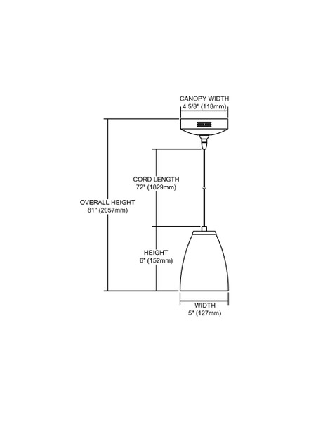 ELK Lighting  1-Light Mini Pendant - PF1000/1-LED-BN-M