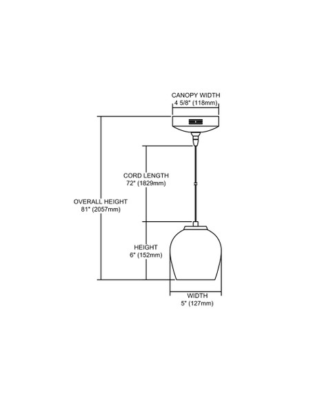 ELK Lighting  1-Light Mini Pendant - PF1000/1-LED-BN-MLT