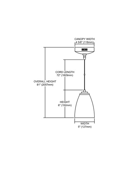 ELK Lighting  1-Light Mini Pendant - PF1000/1-MR16-BN-ES