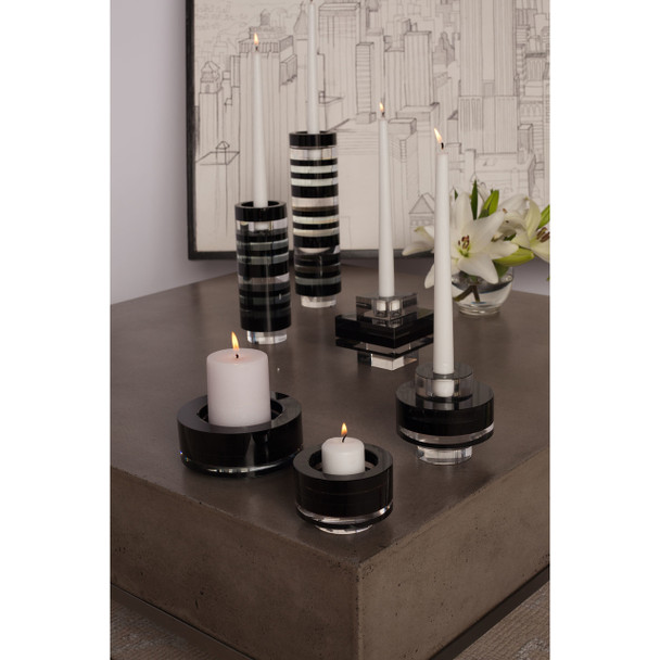 ELK Home Tuxedo Crystal Candle / Candle Holder - 980001/S2