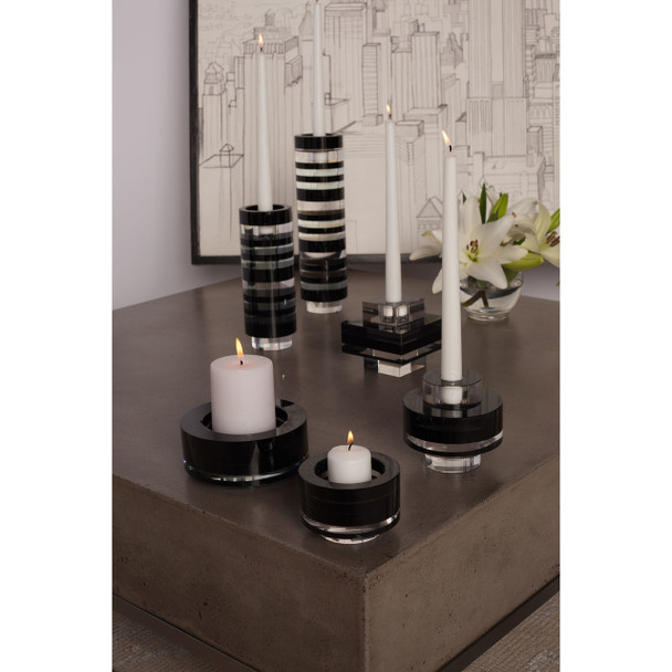 ELK Home Tuxedo Crystal Candle / Candle Holder - 980019/S2