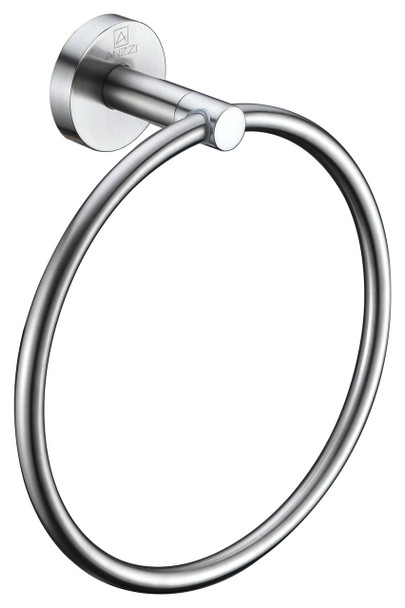 ANZZI Caster Series Towel Ring In Brushed Nickel - AC-AZ005BN