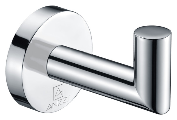 ANZZI Caster 2 Series Single Robe Hook In Polished Chrome - AC-AZ008