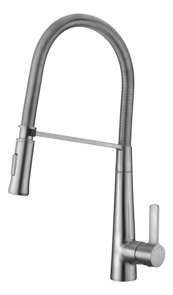 ANZZI Apollo Single Handle Pull-down Sprayer Kitchen Faucet In Brushed Nickel - KF-AZ188BN