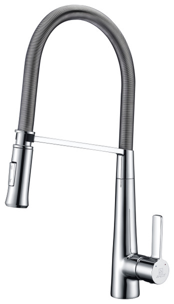 ANZZI Apollo Single Handle Pull-down Sprayer Kitchen Faucet In Polished Chrome - KF-AZ188CH