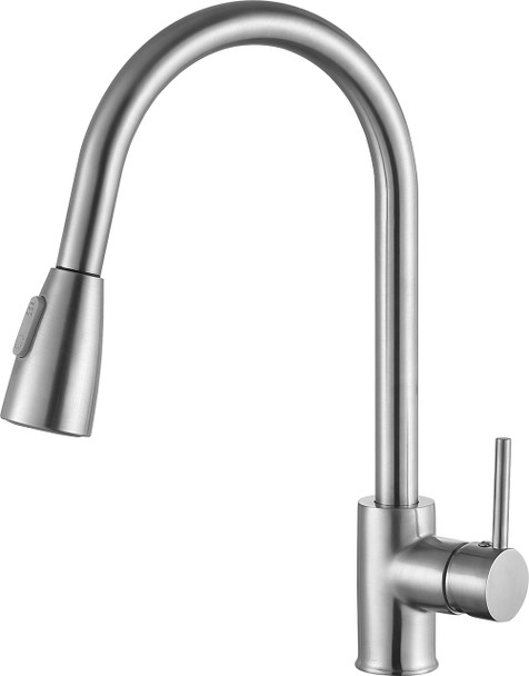 ANZZI Sire Single-handle Pull-out Sprayer Kitchen Faucet In Brushed Nickel - KF-AZ212BN