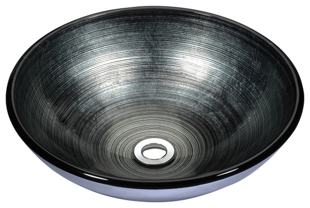 ANZZI Stellar Series Deco-glass Vessel Sink In Precious Storm - LS-AZ171