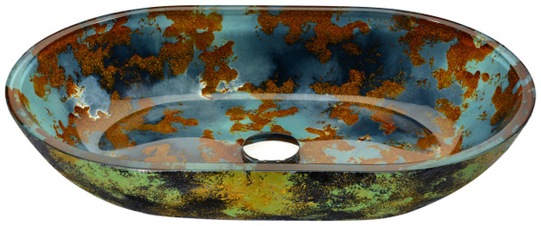 ANZZI Voce Series Vessel Sink In Impasto Blue - LS-AZ192