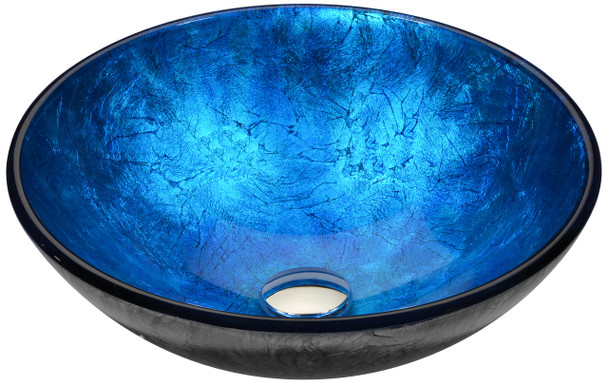 ANZZI Arc Series Vessel Sink In Frosted Blue - LS-AZ196