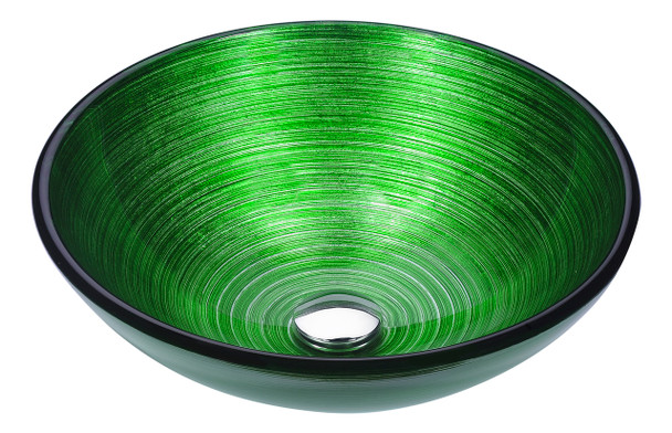 ANZZI Posh Series Deco-glass Vessel Sink In Brushed Green - LS-AZ287