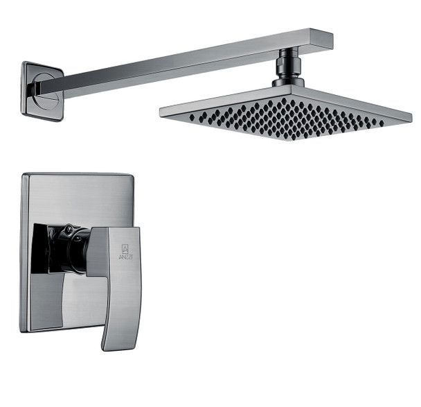 ANZZI Viace Series 1-spray 12.55 In. Fixed Showerhead In Brushed Nickel - SH-AZ041BN