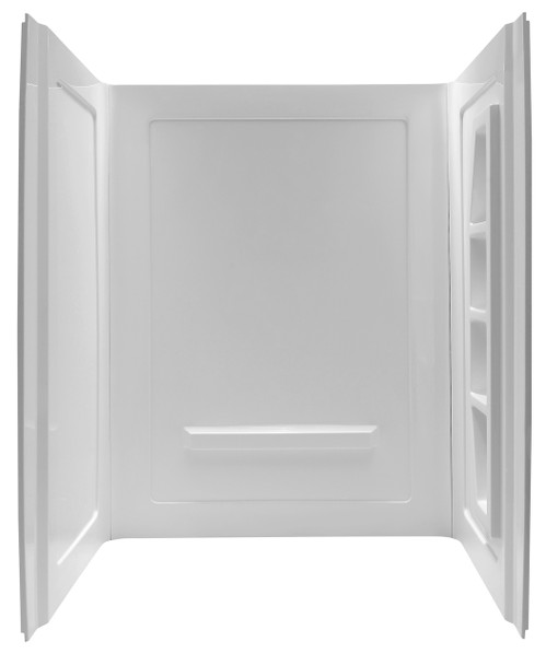 ANZZI Forum 60 In. X 36 In. X 74 In. 3-piece Direct-to-stud Alcove Shower Surround In White - SW-AZ010WH