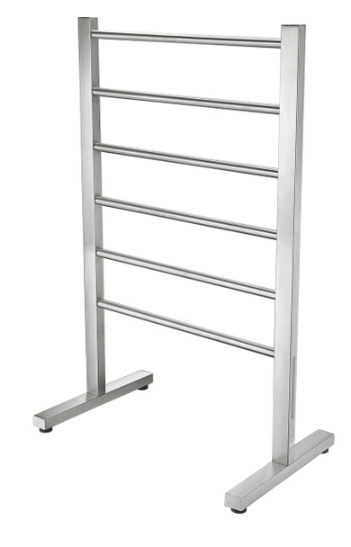 ANZZI Riposte Series 6-bar Stainless Steel Floor Mounted Electric Towel Warmer Rack-brushed Nickel - TW-AZ102BN