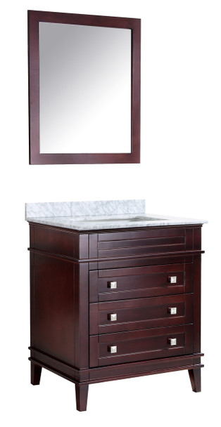 ANZZI Wineck 36 In. W X 35 In. H Bathroom Vanity Set In Rich Chocolate - V-WKG020-36