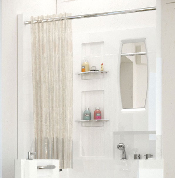 MediTub Shower Enclosure 31 x 40  3-Piece Walk-In Bathtub Surround in White - 3140SEN