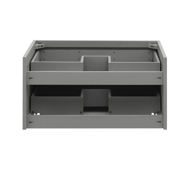 Fresca Lucera 30" Gray Wall Hung Vessel Sink Modern Bathroom Cabinet - FCB6130GR-VSL