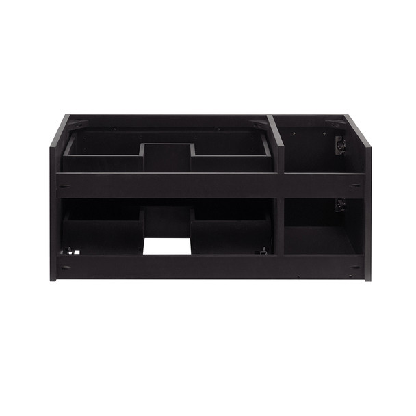 Fresca Lucera 36" Espresso Wall Hung Vessel Sink Modern Bathroom Cabinet - Left Version - FCB6136ES-VSL-L