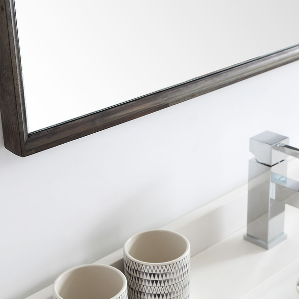 Fresca Formosa 48" Wall Hung Double Sink Modern Bathroom Vanity W/ Mirrors - FVN31-2424ACA