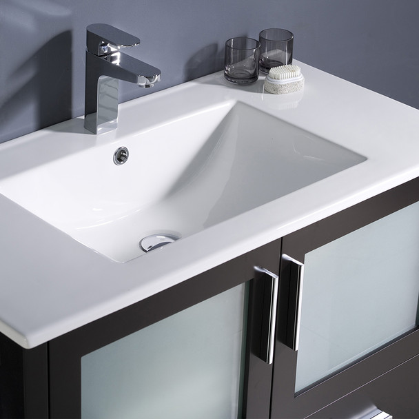 Fresca Torino 36" Espresso Modern Bathroom Vanity W/ Integrated Sink - FVN6236ES-UNS