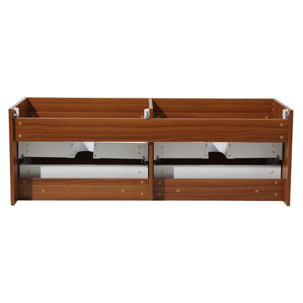 Fresca Largo 57" Teak Modern Double Sink Bathroom Cabinet - FCB8040TK