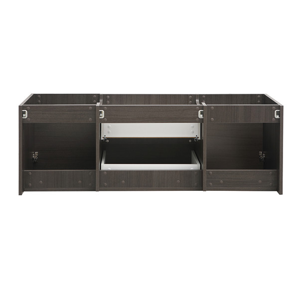 Fresca Valencia 60" Gray Oak Wall Hung Double Sink Modern Bathroom Cabinet - FCB8360GO-D