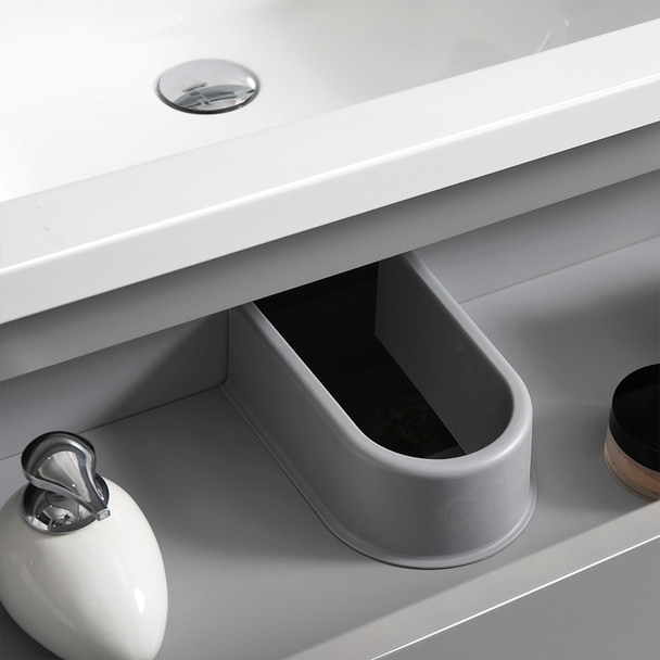 Fresca Lazzaro 42" Gray Free Standing Modern Bathroom Cabinet W/ Integrated Sink - FCB9342GR-I