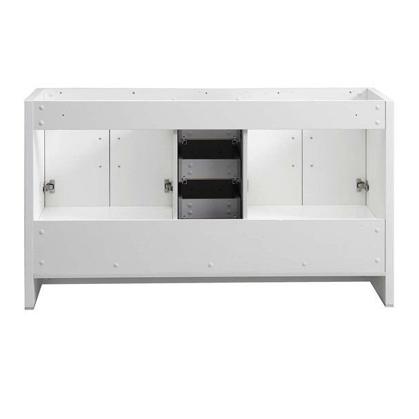 Fresca Imperia 60" Glossy White Free Standing Double Sink Modern Bathroom Cabinet - FCB9460WH-D