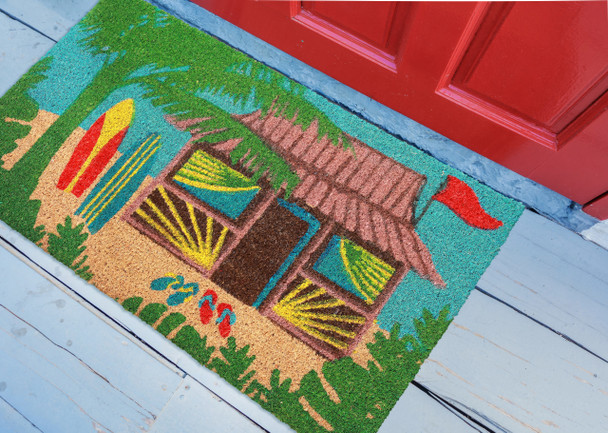 Liora Manne Natura 2036/44 Tiki Hut Multi Machine Made Rectangle 18"x30"