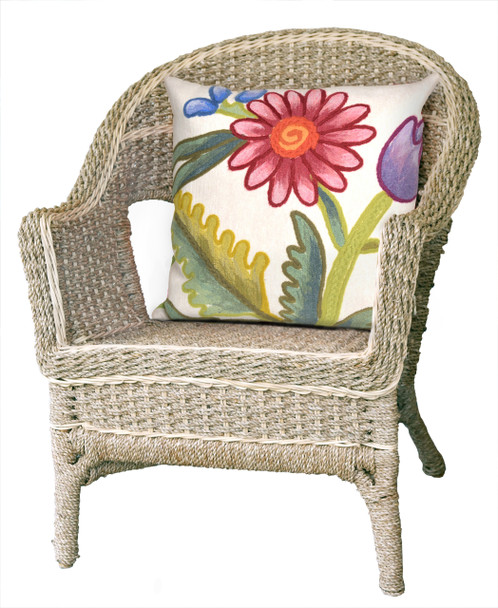 Liora Manne Visions III 4093/44 Gypsy Flower Multi Handmade Pillows
