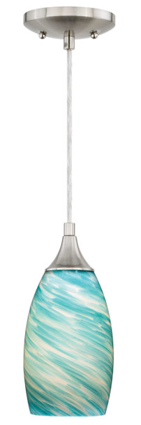 Milano Mini Pendant Celeste Wave GlassP0172