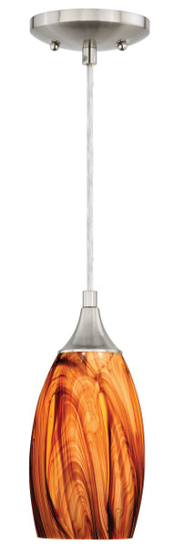 Milano Mini Pendant Smoky Fire GlassP0178