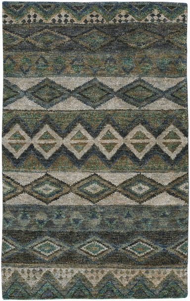 Capel Striation Green 1718_200 Hand Knotted Rugs