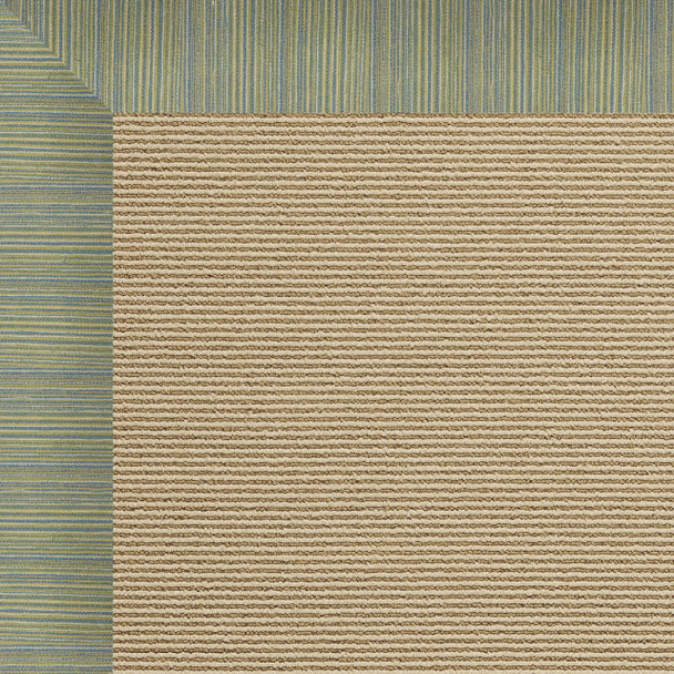 Capel Zoe-Sisal Blue Gold Stripe 1995_424 Machine Tufted Rugs