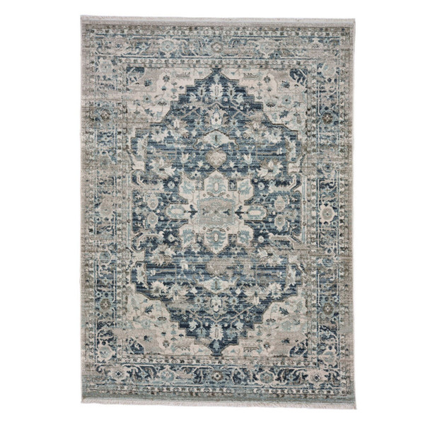 Capel Alden-Medallion Slate Blue 3943_450 Machine Woven Rugs