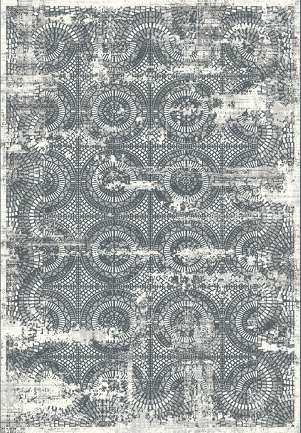 Dynamic Mosaic Machine-made 1663 Grey Area Rugs