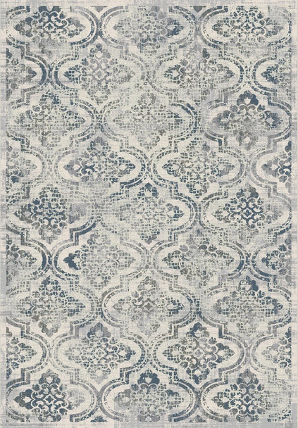 Dynamic Mosaic Machine-made 1672 Cream/grey/blue Area Rugs